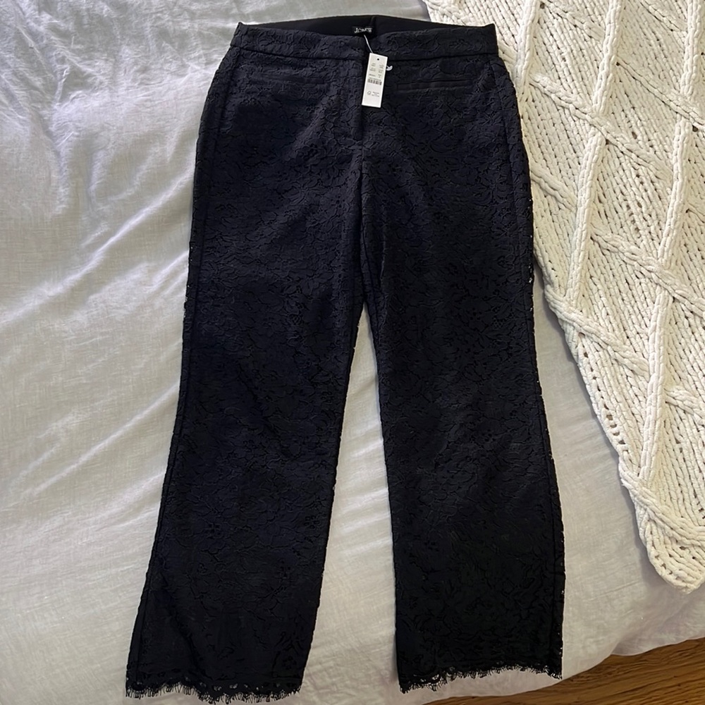 NWT J Crew kick-crop lace dress pants
